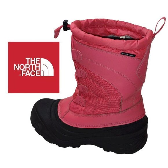 Girls North Face Alpenglow Waterproof Snow Boots with Thermofelt Liners Size US5 - Picture 1 of 12